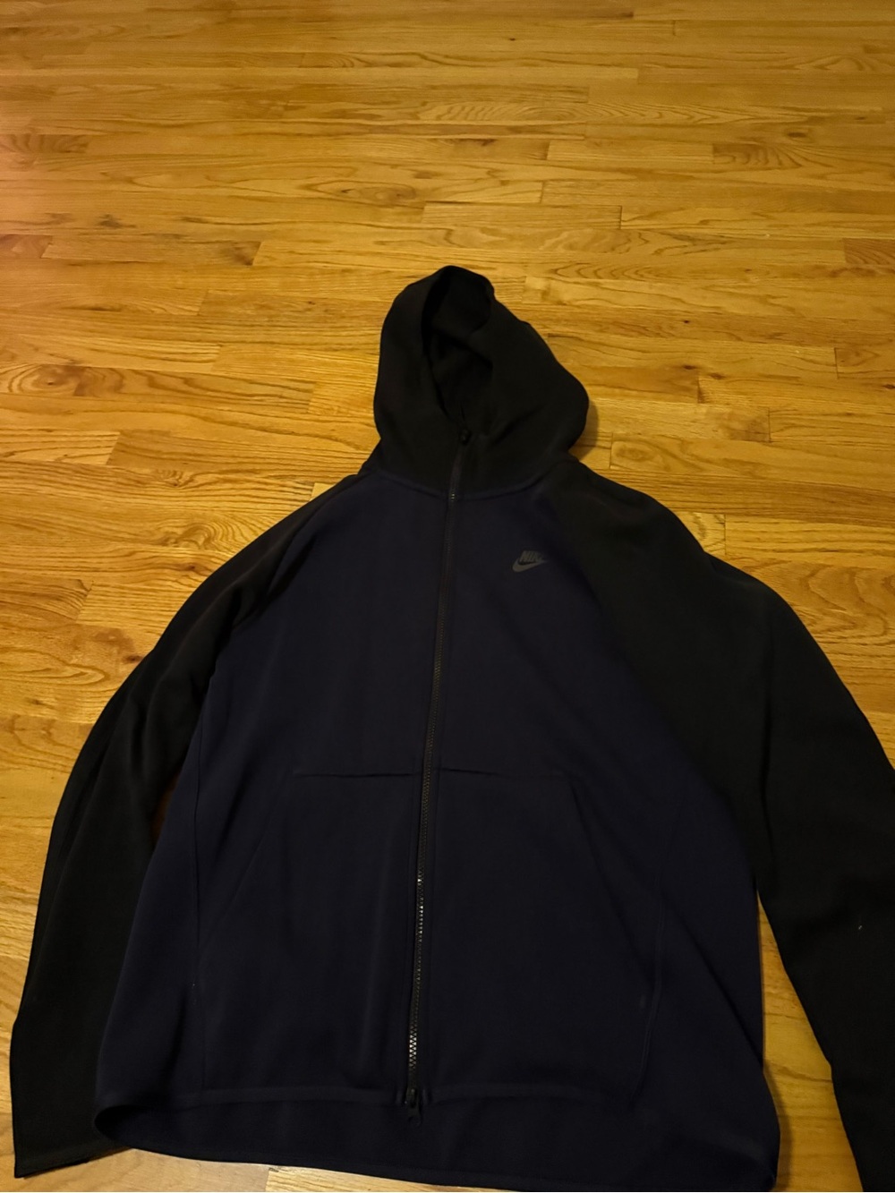 Nike Men’s Black & Navy Full-Zip Hooded Sweatshirt
